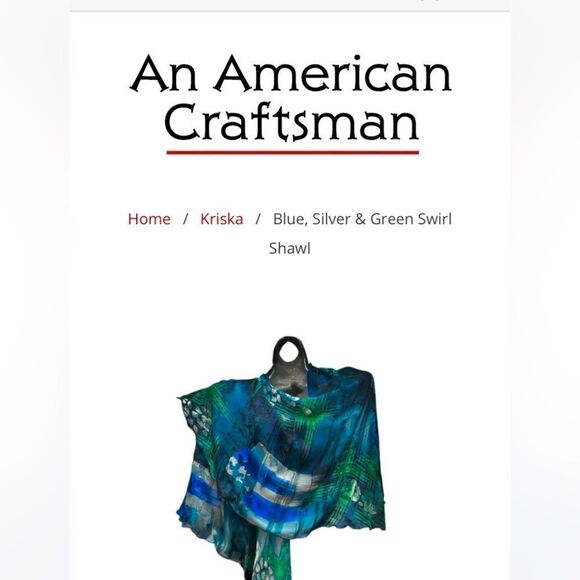 Kriska silk handmade collectors item scarf one of a kind never worn - Picture 8 of 8